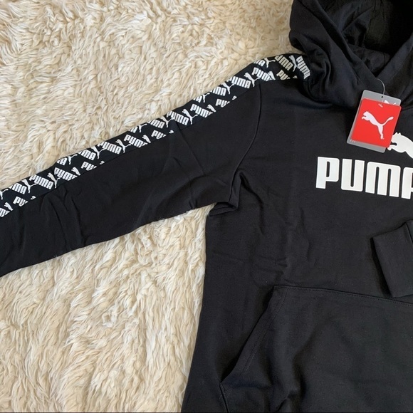 Puma Sweatshirt Puma Logo Amplified Terry Hoodie - Picture 8 of 15